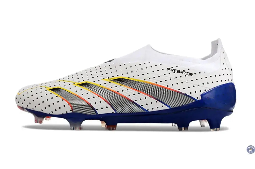 Predator 24 Elite Laceless FG Predstrike  - Blanc/Bleu Multicouleur