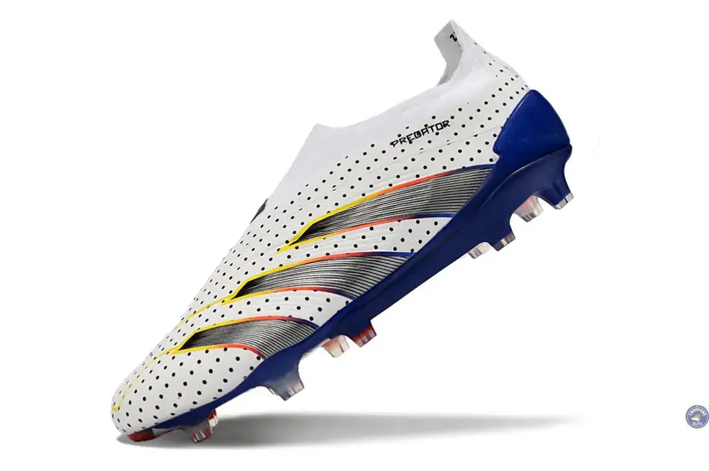 Predator 24 Elite Laceless FG Predstrike  - Blanc/Bleu Multicouleur