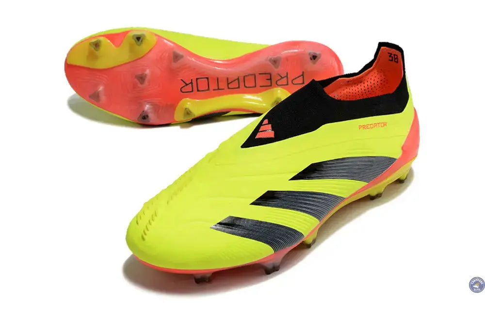 Predator 24 Elite Laceless FG Predstrike  - Energy Citrus - Jaune/Noir/Rouge
