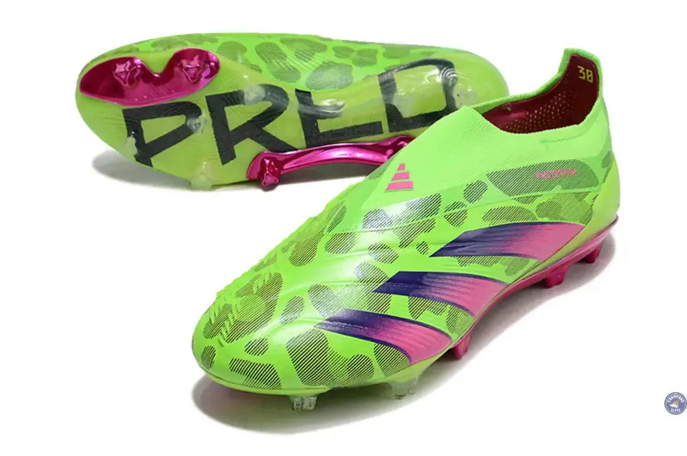 Predator 24 Elite Laceless FG Predstrike  - Generation Pred - Vert/Rose/Lucid Lemon ÉDITION LIMITÉE