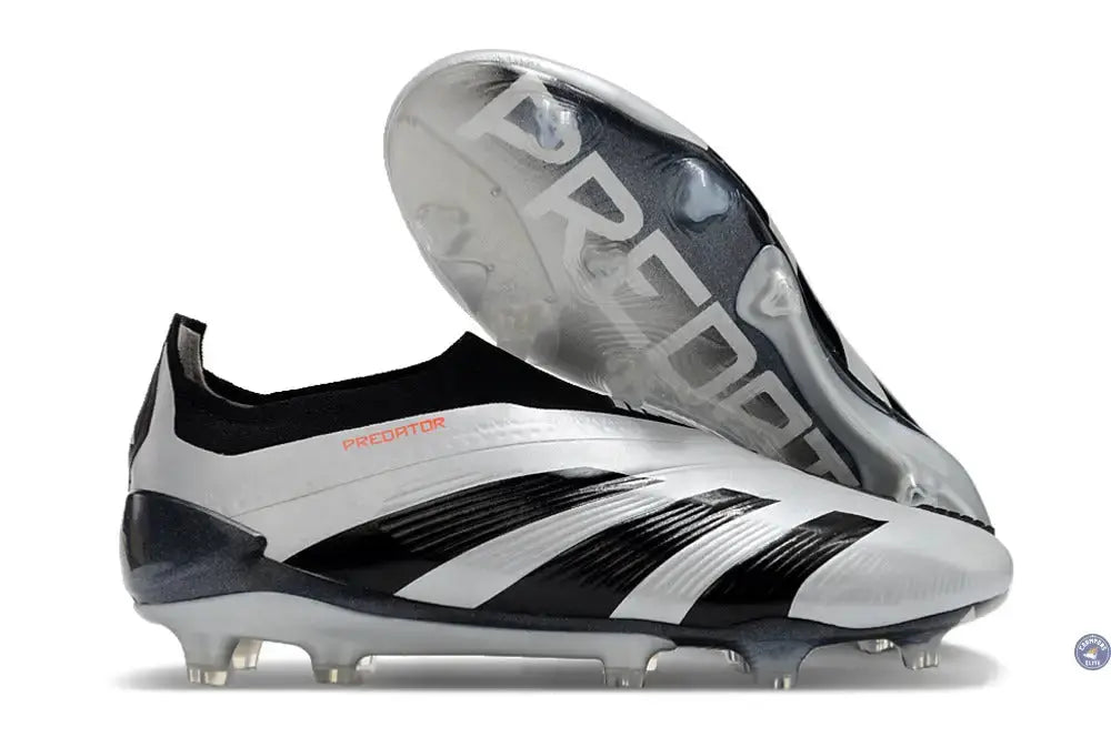 Predator 24 Elite Laceless FG Predstrike  - Gris/Noir