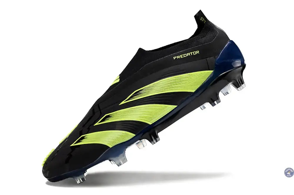 Predator 24 Elite Laceless FG Predstrike  - Merky FC Noir/Vert Fluo