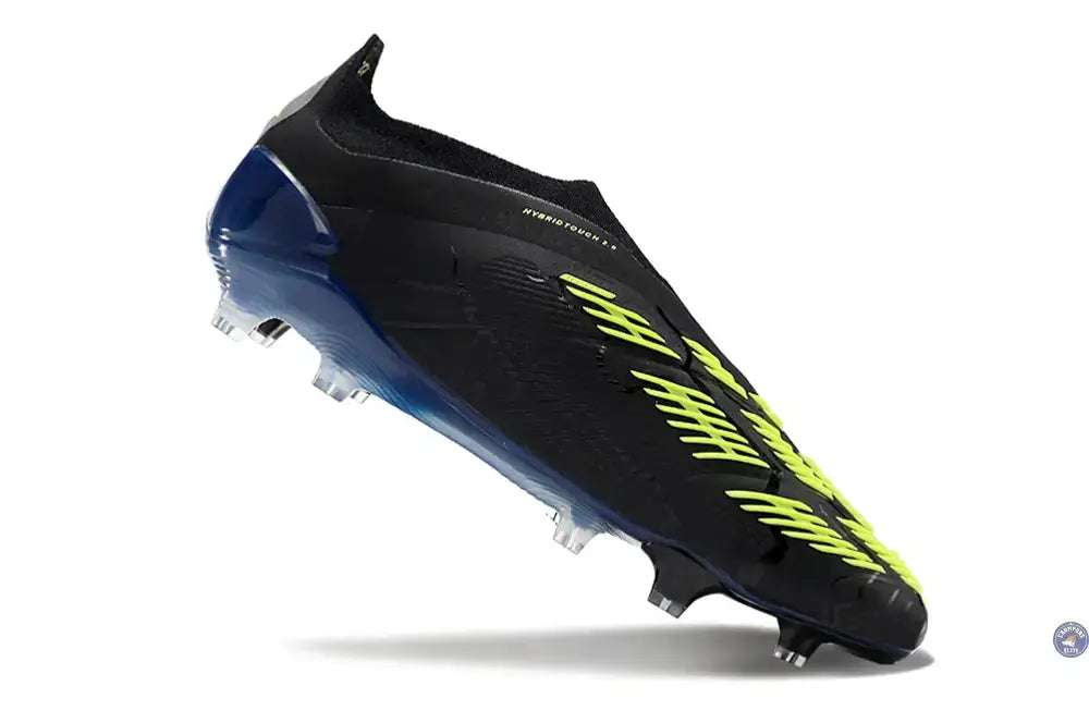 Predator 24 Elite Laceless FG Predstrike  - Merky FC Noir/Vert Fluo