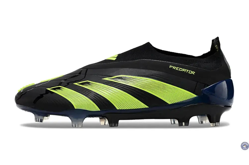 Predator 24 Elite Laceless FG Predstrike  - Merky FC Noir/Vert Fluo