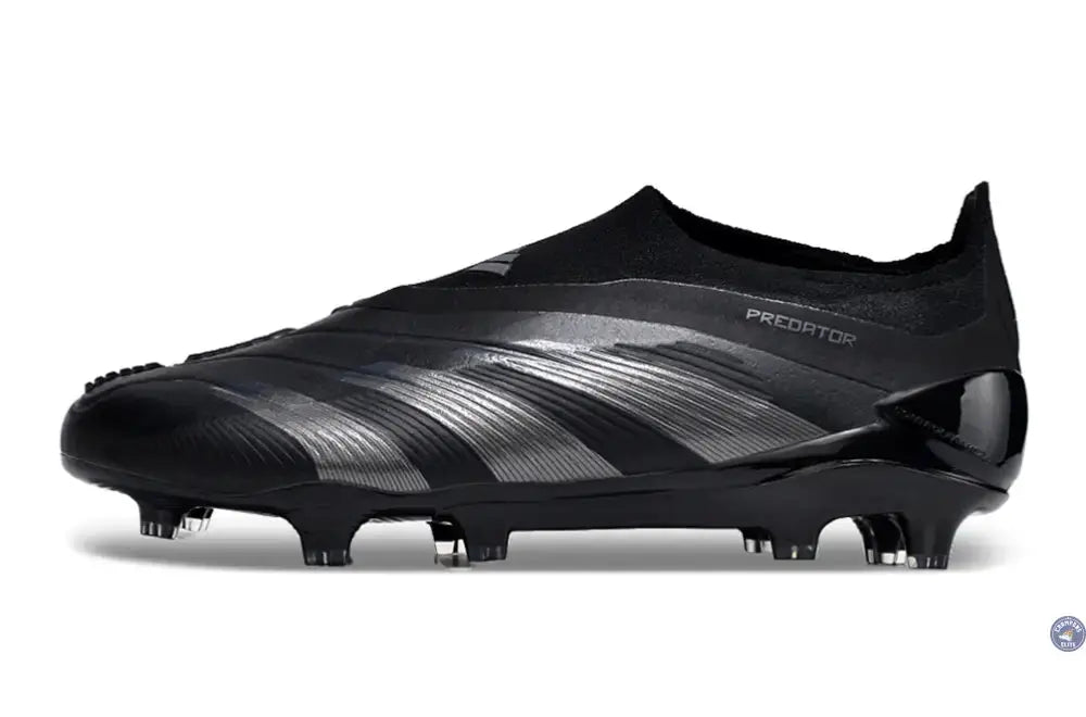 Predator 24 Elite Laceless FG Predstrike  - Noir/Argent