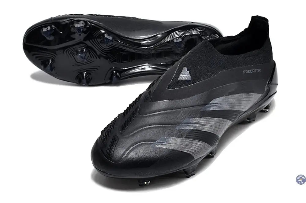 Predator 24 Elite Laceless FG Predstrike  - Noir/Argent