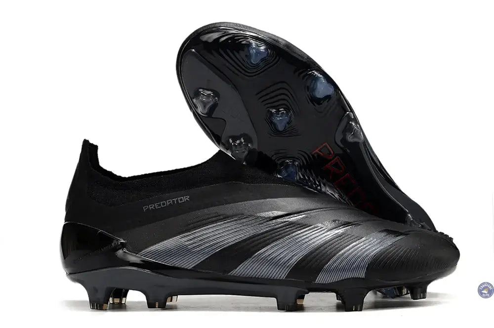 Predator 24 Elite Laceless FG Predstrike  - Noir/Argent