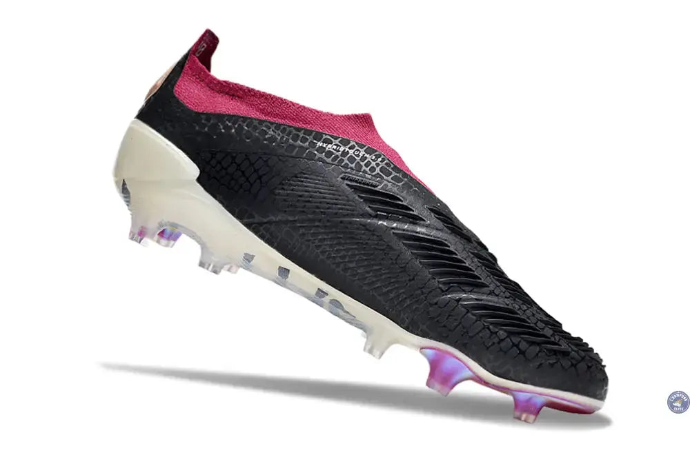 Predator 24 Elite Laceless FG Predstrike - Noir/Blanc/Legacy Burgundy ÉDITION LIMITÉE
