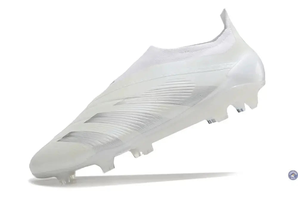 Predator 24 Elite Laceless FG Predstrike - Pearlized - Blanc