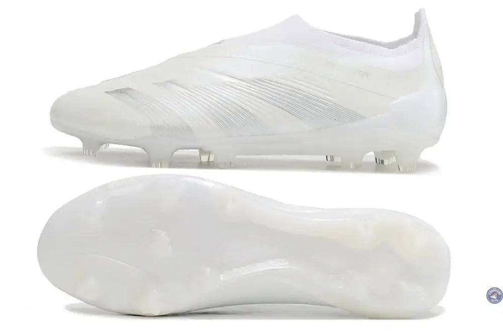 Predator 24 Elite Laceless FG Predstrike - Pearlized - Blanc