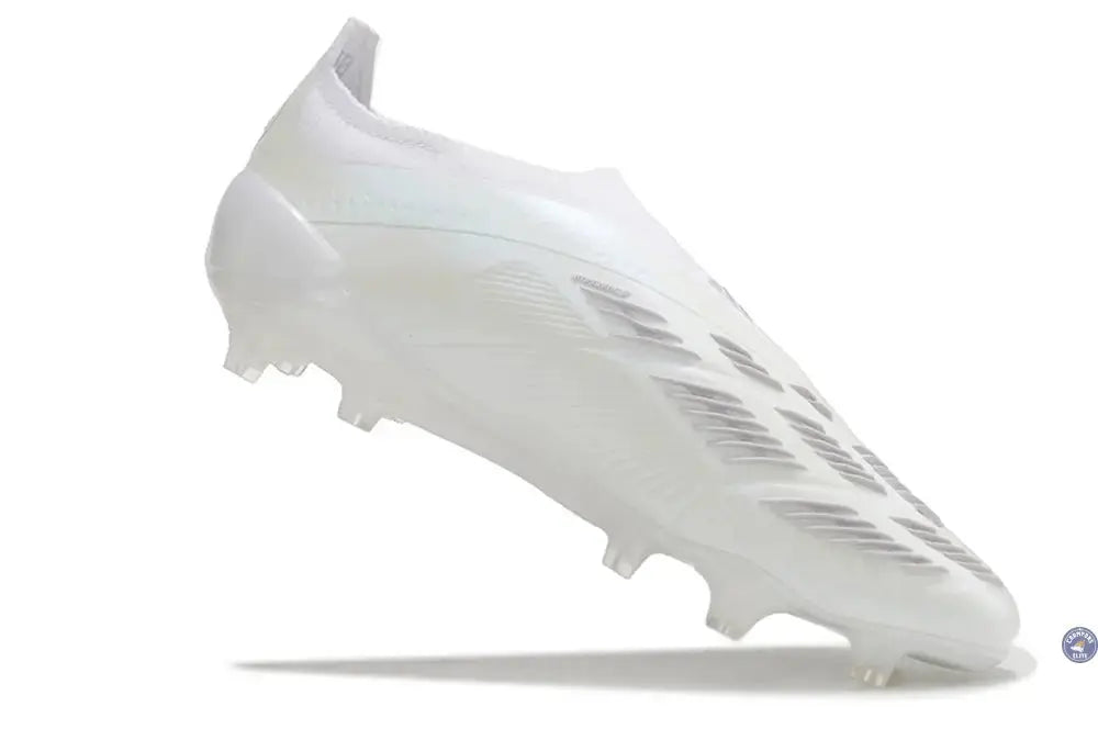 Predator 24 Elite Laceless FG Predstrike - Pearlized - Blanc