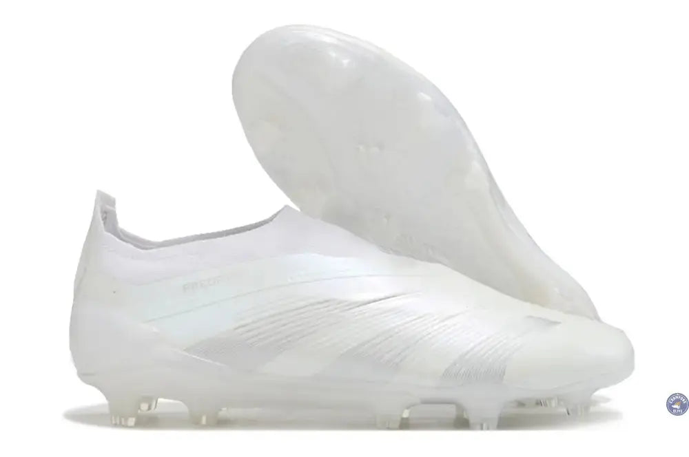 Predator 24 Elite Laceless FG Predstrike - Pearlized - Blanc