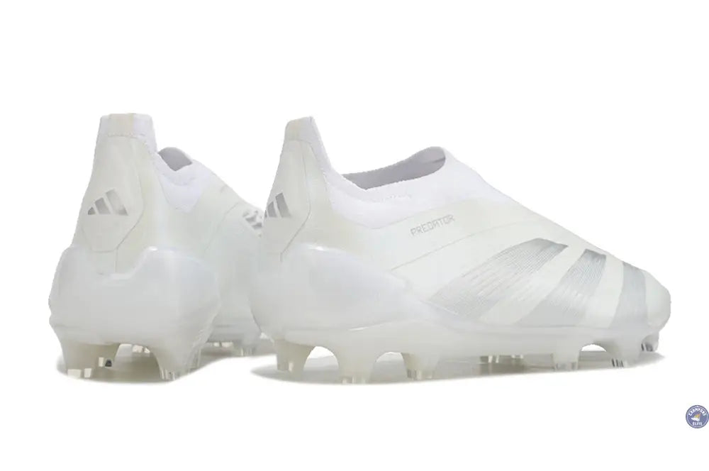 Predator 24 Elite Laceless FG Predstrike - Pearlized - Blanc