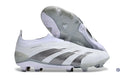 Predator 24 Elite Laceless FG Predstrike - Pearlized - Blanc/Argent