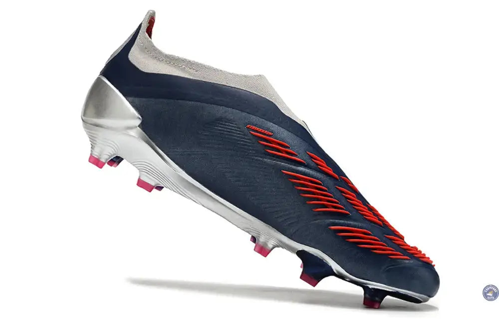 Predator 24 Elite Laceless FG Predstrike  - 'Roteiro Pack' - Gris/Bleu/Rouge