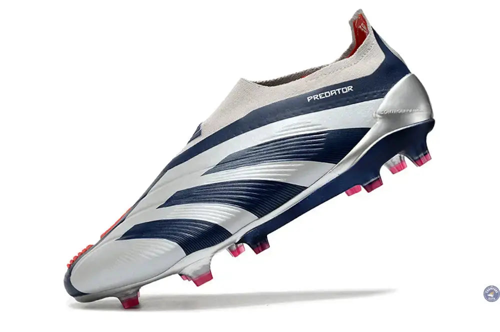 Predator 24 Elite Laceless FG Predstrike  - 'Roteiro Pack' - Gris/Bleu/Rouge