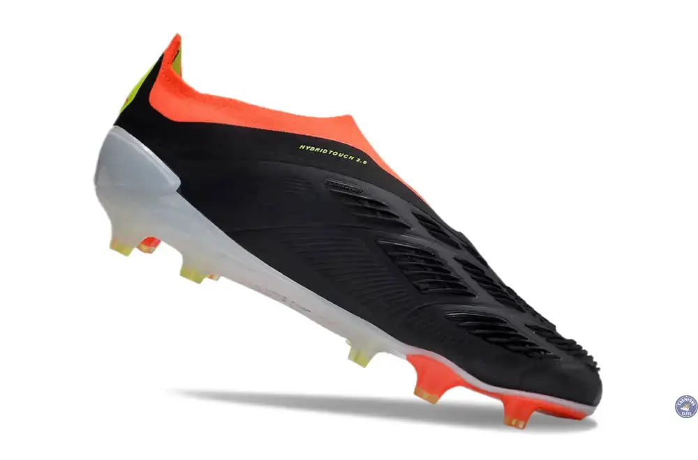 Predator 24 Elite Laceless FG Predstrike - Solar Energy - Noir/Blanc/Rouge