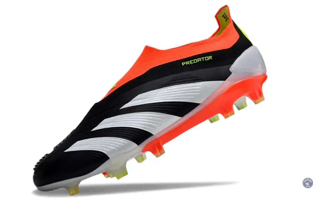 Predator 24 Elite Laceless FG Predstrike - Solar Energy - Noir/Blanc/Rouge