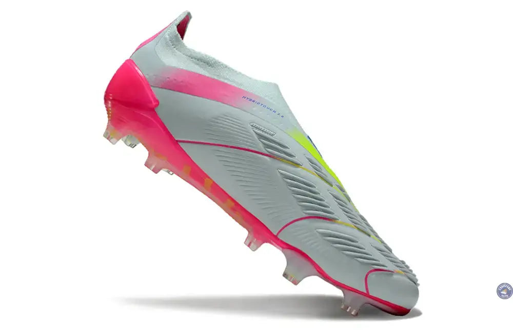 Predator 24 Elite Laceless FG Predstrike  - Stellar Icon - Almost Blue/Lucid Pink/Jaune