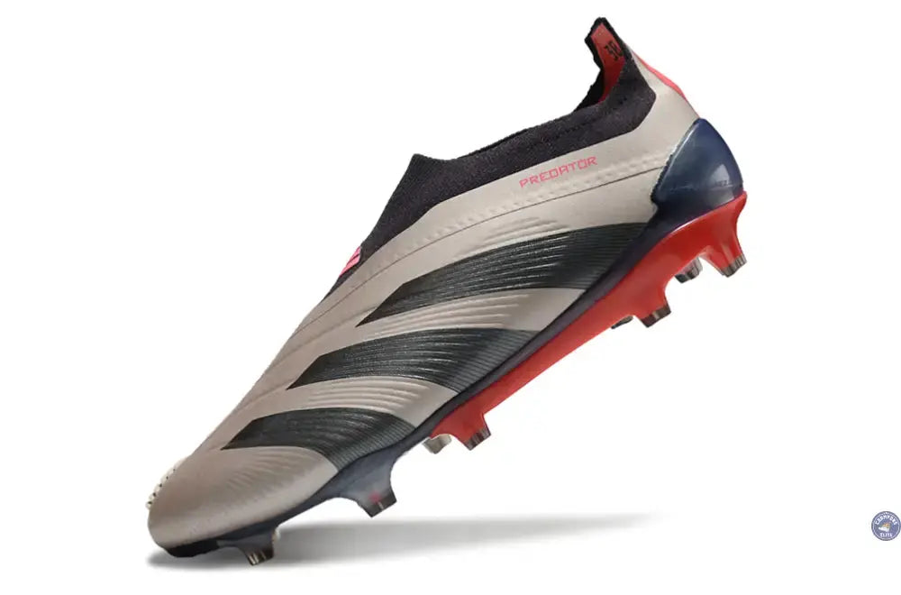 Predator 24 Elite Laceless FG Predstrike - Vivid Horizon - Argenté/Aurora Black/Gris