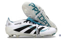 Predator 25 Elite Fold-over Tongue FG Blanc/Noir/Turquoise