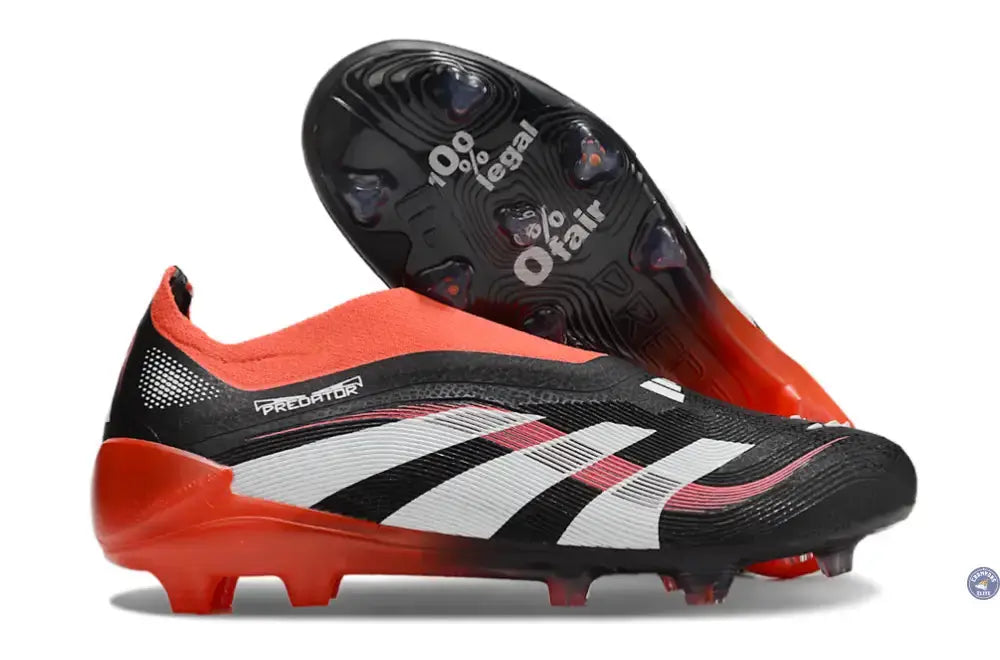 Predator 25 Elite Laceless FG Moments - Noir/Blanc/Rouge ÉDITION LIMITÉE