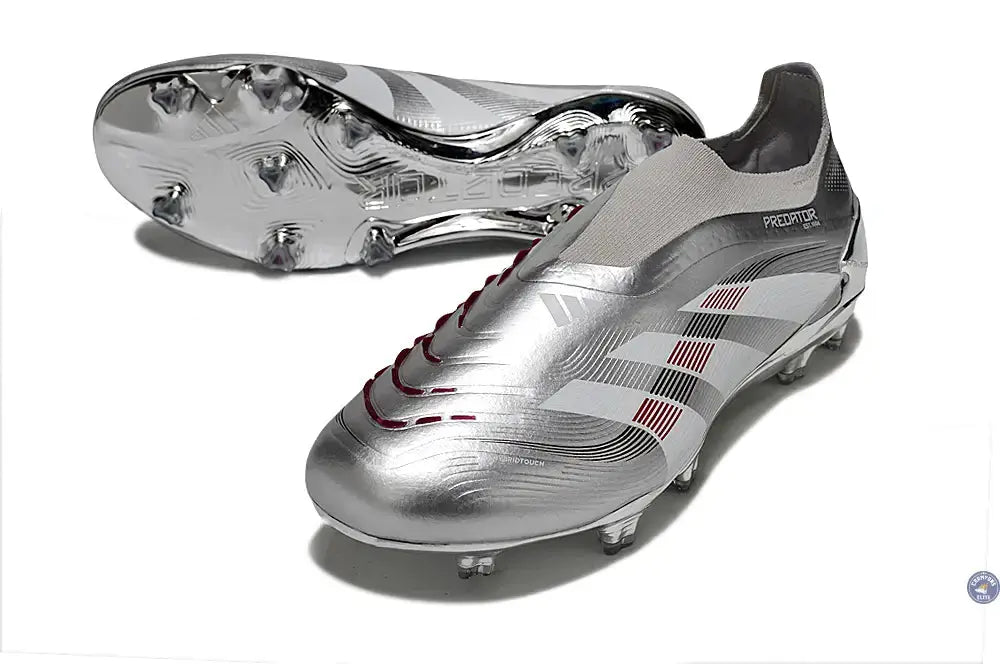 Predator 25 Laceless FG Bellingham - Argent/Bordeaux
