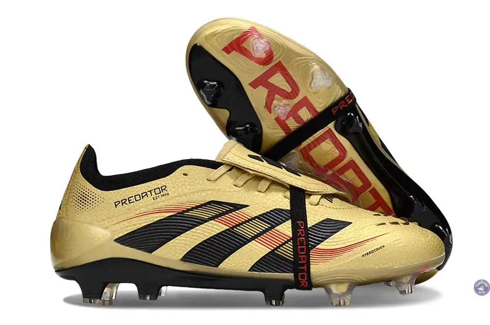 Predator Elite Fold-over Tongue FG - OR/Noir/Rouge
