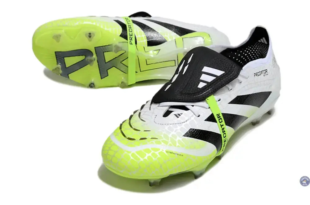 Predator Elite Fold-over Tongue FG Radiant Blaze - Blanc/Noir/Vert