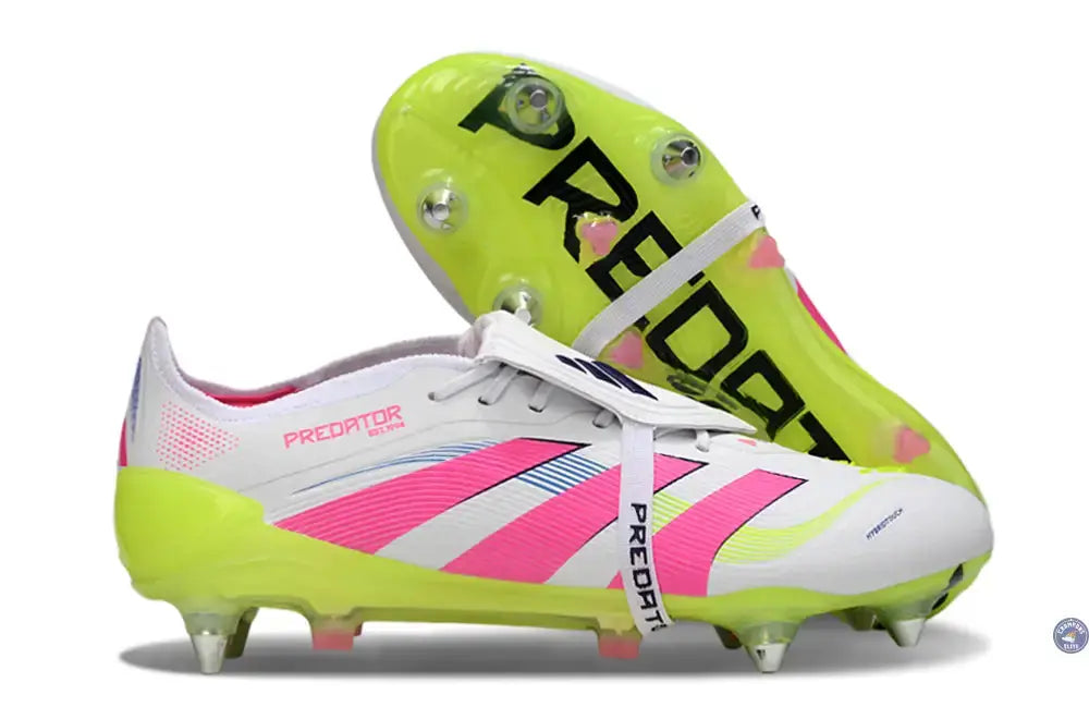 PREDATOR ELITE FOLD-OVER TONGUE SG CELESTIAL VICTORY - BLANC/ROSE/VERT
