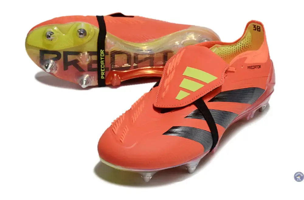 Predator Elite Fold-over Tongue SG Predstrike - Rouge/Noir/Jaune ÉDITION LIMITÉE