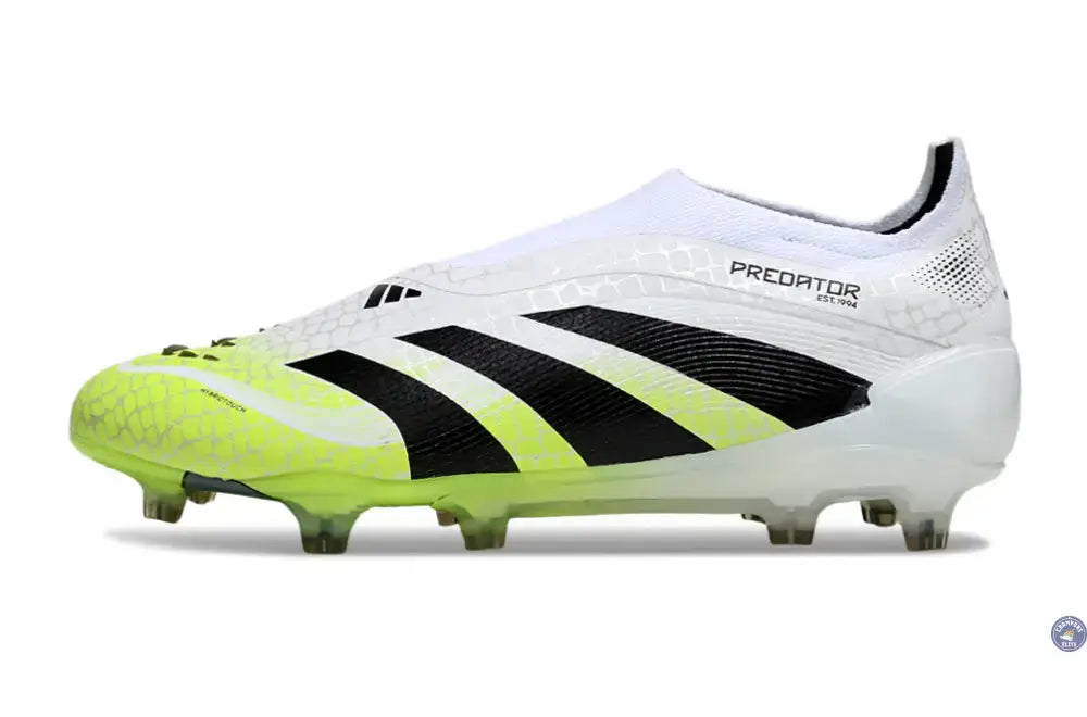 Predator Elite Laceless FG Radiant Blaze - Blanc/Noir/Vert