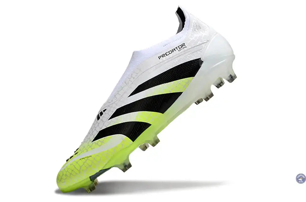 Predator Elite Laceless FG Radiant Blaze - Blanc/Noir/Vert