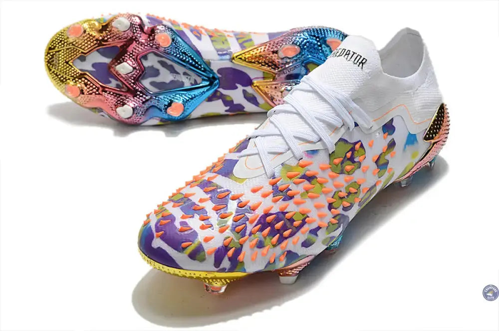 Predator Freak Basse Lacets FG Paul Pogba X Stella McCartney - Blanc/Noir/Orange ÉDITION LIMITÉE