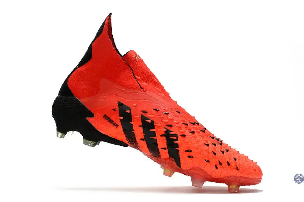 Predator Freak Laceless FG Meteorite - Rouge/Noir/Rouge