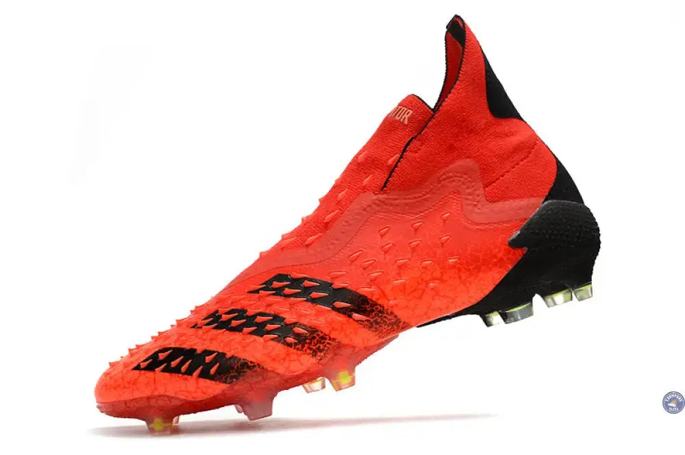 Predator Freak Laceless FG Meteorite - Rouge/Noir/Rouge