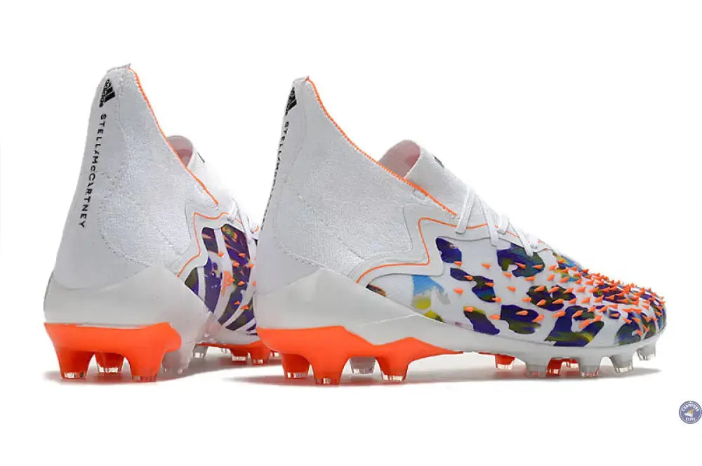 Predator Freak Lacets FG Paul Pogba X Stella McCartney - Blanc/Noir/Orange ÉDITION LIMITÉE