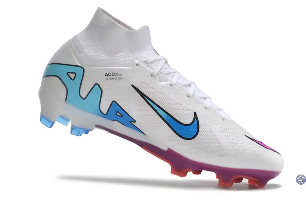 Superfly 9 Elite FG Blanc/Rose/Bleu