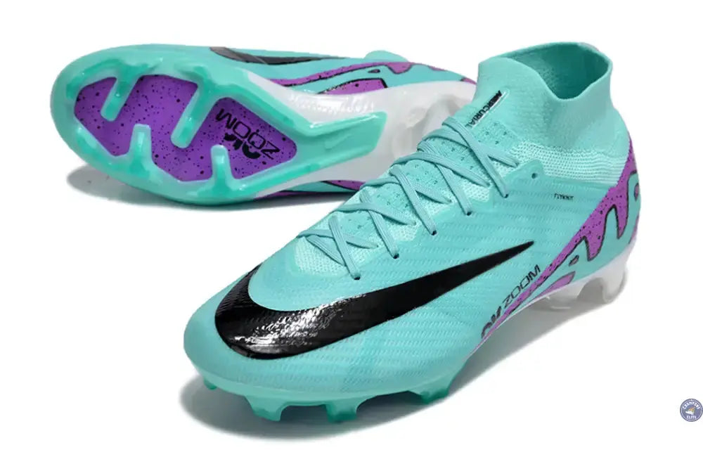 Superfly 9 Elite FG Peak Ready Bleu Turquoise Vert Violet