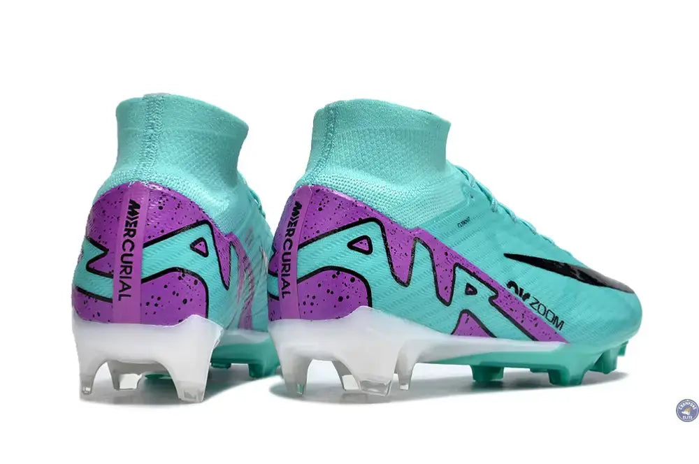 Superfly 9 Elite FG Peak Ready Bleu Turquoise Vert Violet