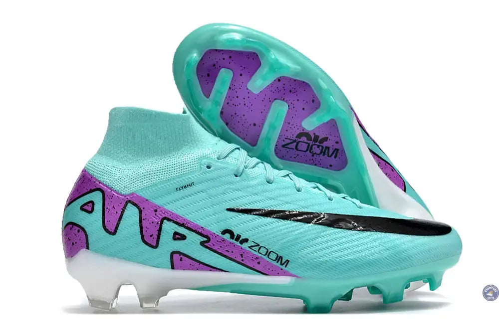 Superfly 9 Elite FG Peak Ready Bleu Turquoise Vert Violet