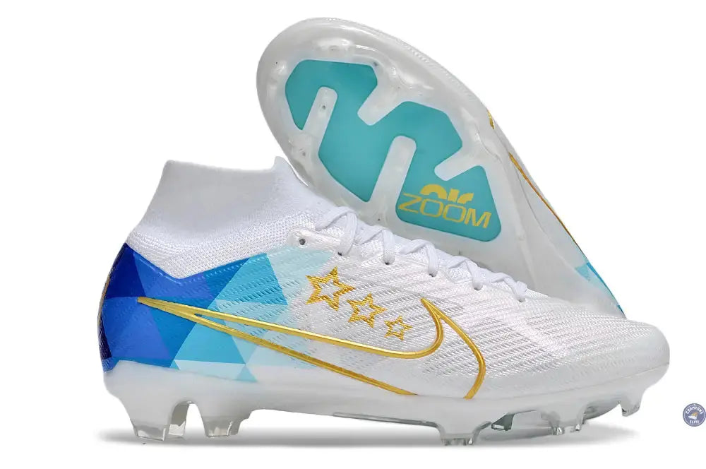 Superfly 9 Elite FG x Enzo Fernandez Blanc/Bleu/Or