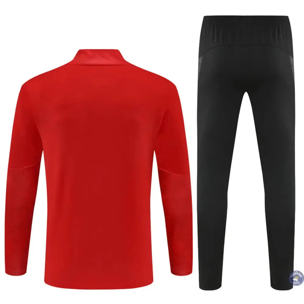 Survêtement d'entraînement demi-zip - AC Milan 2025/2026 - Rouge/Noir/Blanc