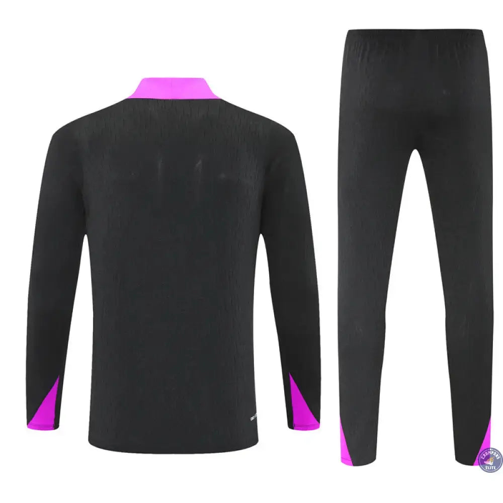 Survêtement d'entraînement demi-zip - Angleterre 2025/2026 - Noir/Violet