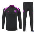 Survêtement d'entraînement demi-zip - Angleterre 2025/2026 - Noir/Violet