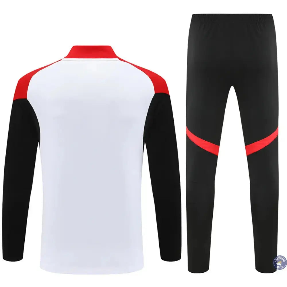 Survêtement d'entraînement demi-zip - Arsenal 2025/2026 - Blanc/Noir/Rouge