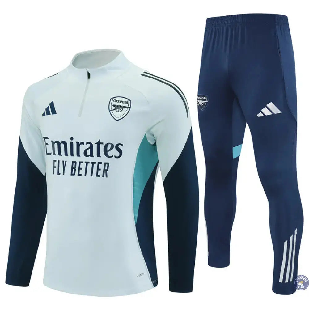 Survêtement d'entraînement demi-zip - Arsenal 2025/2026 - Bleu Turquoise/Bleu Marine/Gris Bleuté