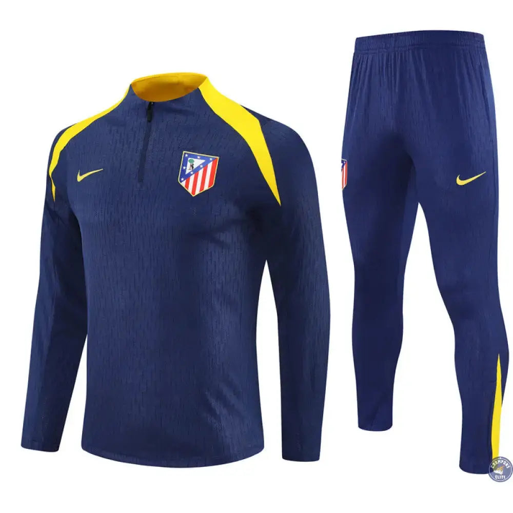 Survêtement d'entraînement demi-zip - Atlético Madrid 2025/2026 - Bleu Marine/Jaune