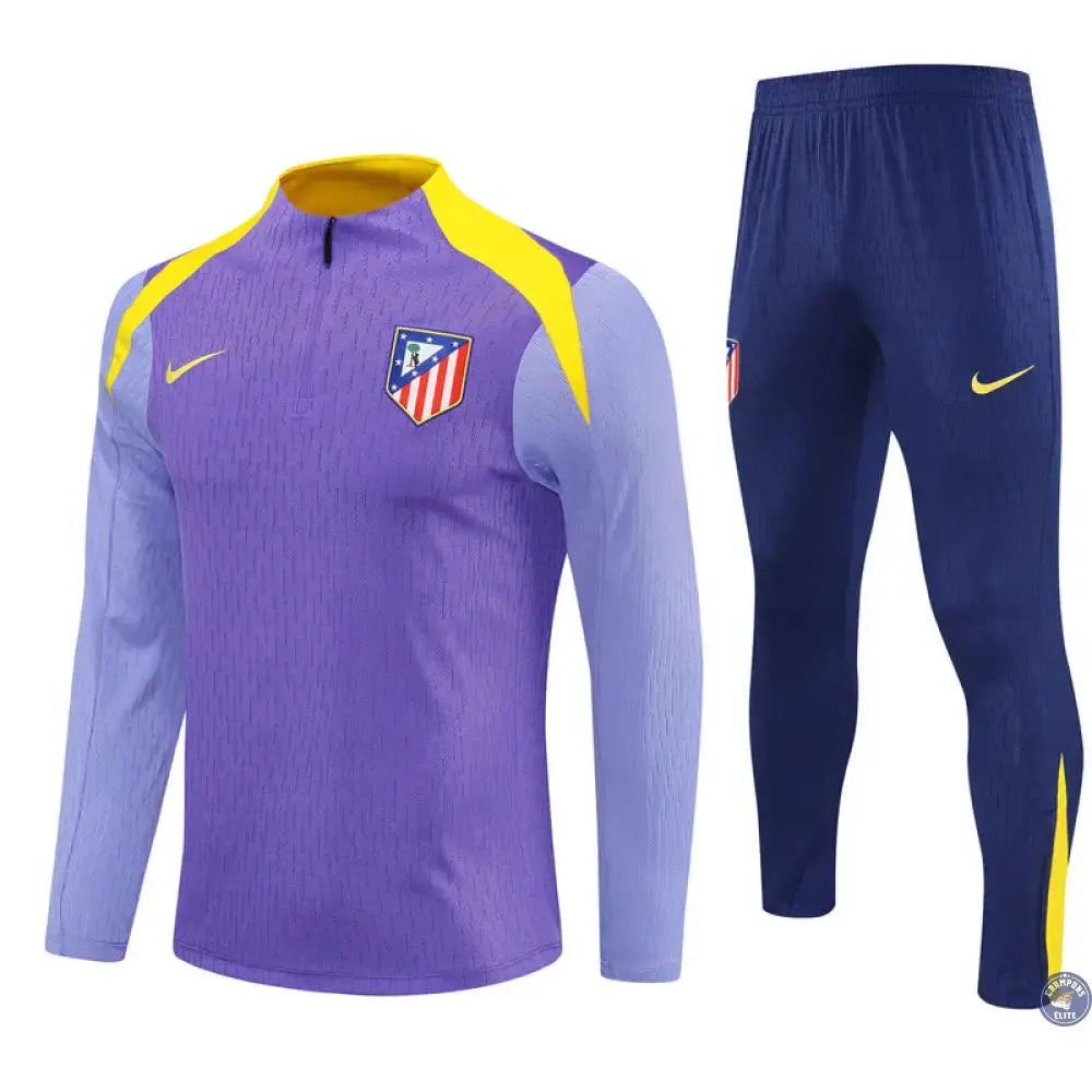 Survêtement d'entraînement demi-zip - Atlético Madrid 2025/2026 - Violet/Bleu Marine/Jaune