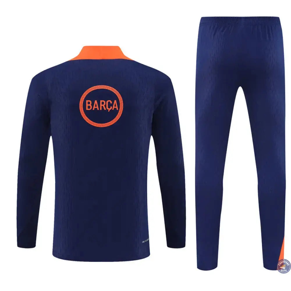 Survêtement d'entraînement demi-zip - Barcelone 2025/2026 - Bleu/Orange